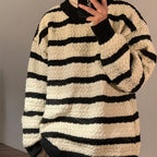 Trendy Striped Round Neck Sweater for Boys