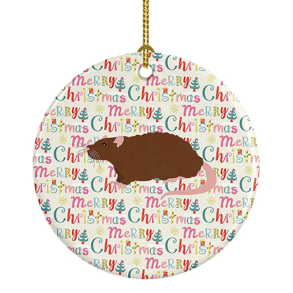 Rex Rat Christmas Ceramic Ornament