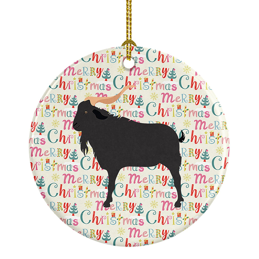 Verata Goat Christmas Ceramic Ornament