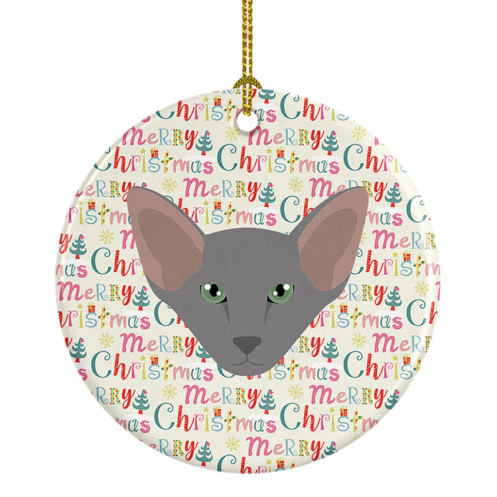 Oriental Shorthair Cat Christmas Ceramic Ornament