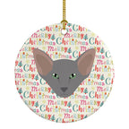Oriental Shorthair Cat Christmas Ceramic Ornament