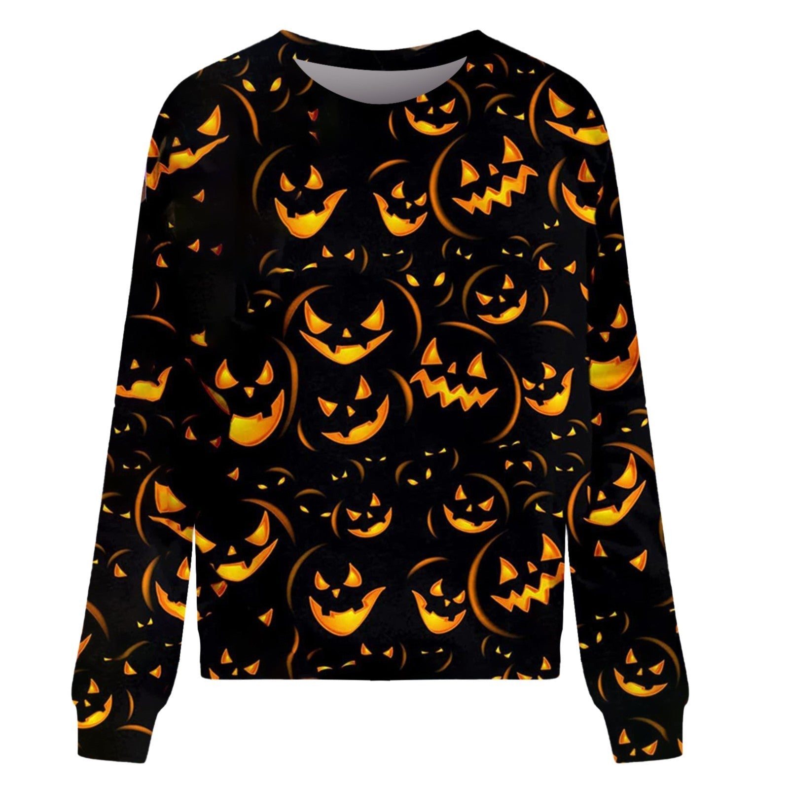 Women's Pumpkin Print Hoodie - Fashionable Loose Fit | Streetwear