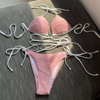 2022 Sexy Heart-Shaped Drawstring Bikini Swimsuit