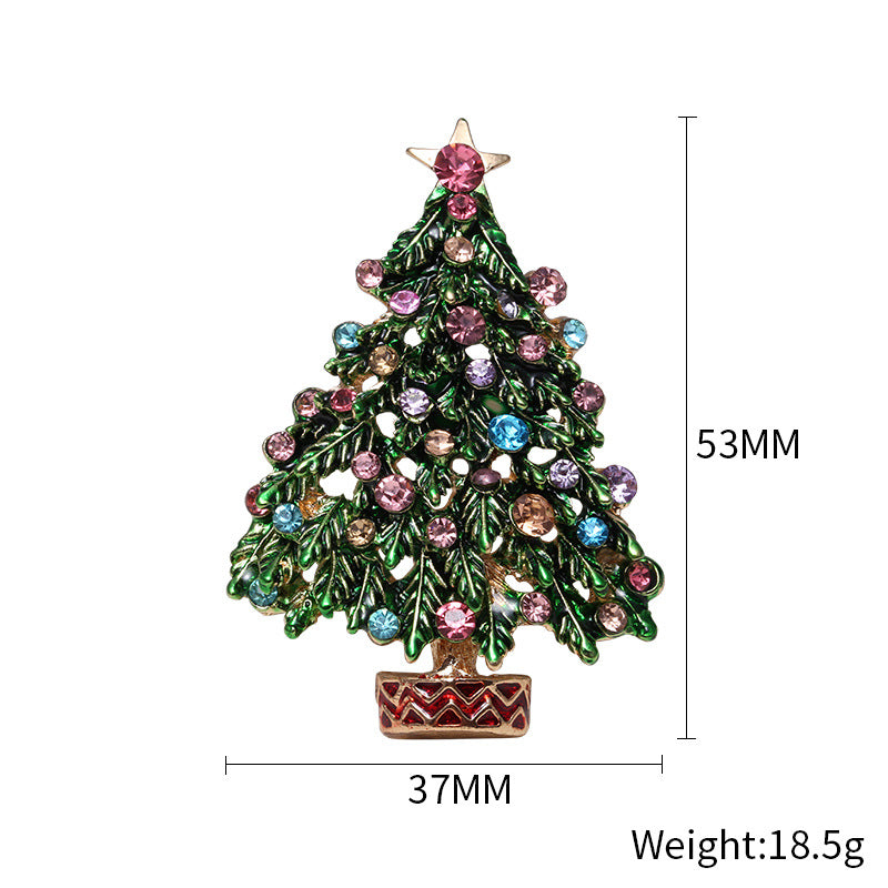 Christmas Tree Brooch - Fashion Rhinestone Jewelry
