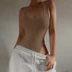 Casual Knitted Yoga Bodysuit
