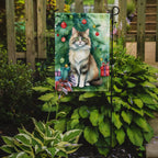 Ragamuffin Cat By the Christmas Tree Garden Flag