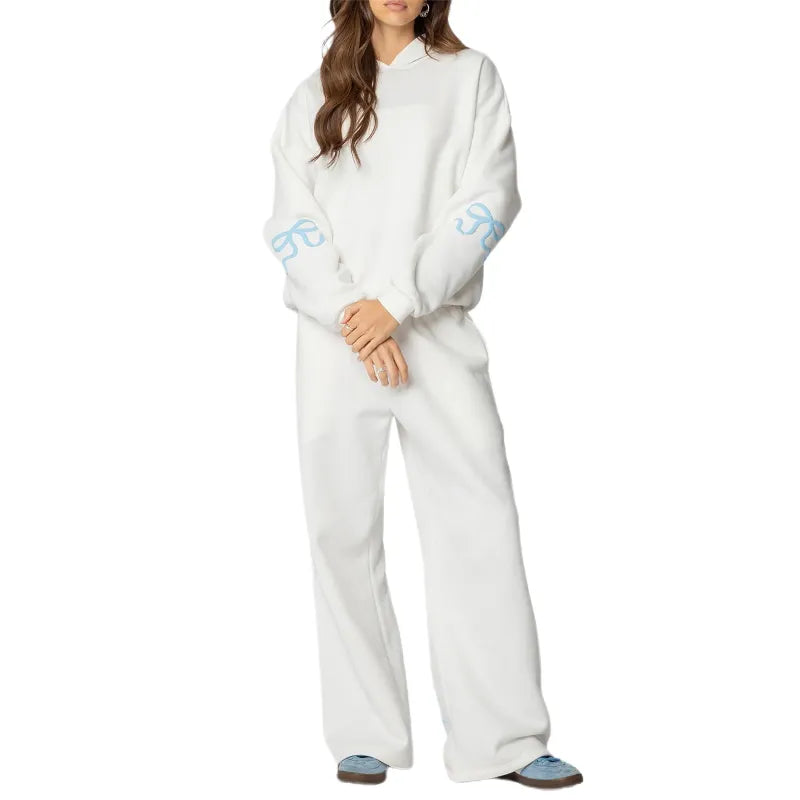 Fleece Hoodie Casual Sports Two-piece Set | Streetwear