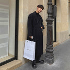 Double-sided Tweed Trench Coat for Fashionable Look