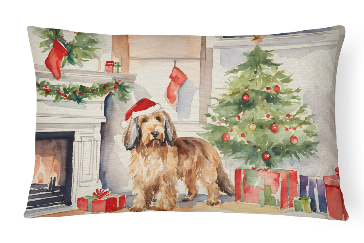 Otterhound Cozy Christmas Throw Pillow