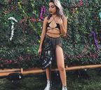 "Sexy Strappy Tank Top with Star Print Bra"