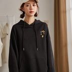 Women's Cat Fleece Long-Sleeved Hoodie Sweater