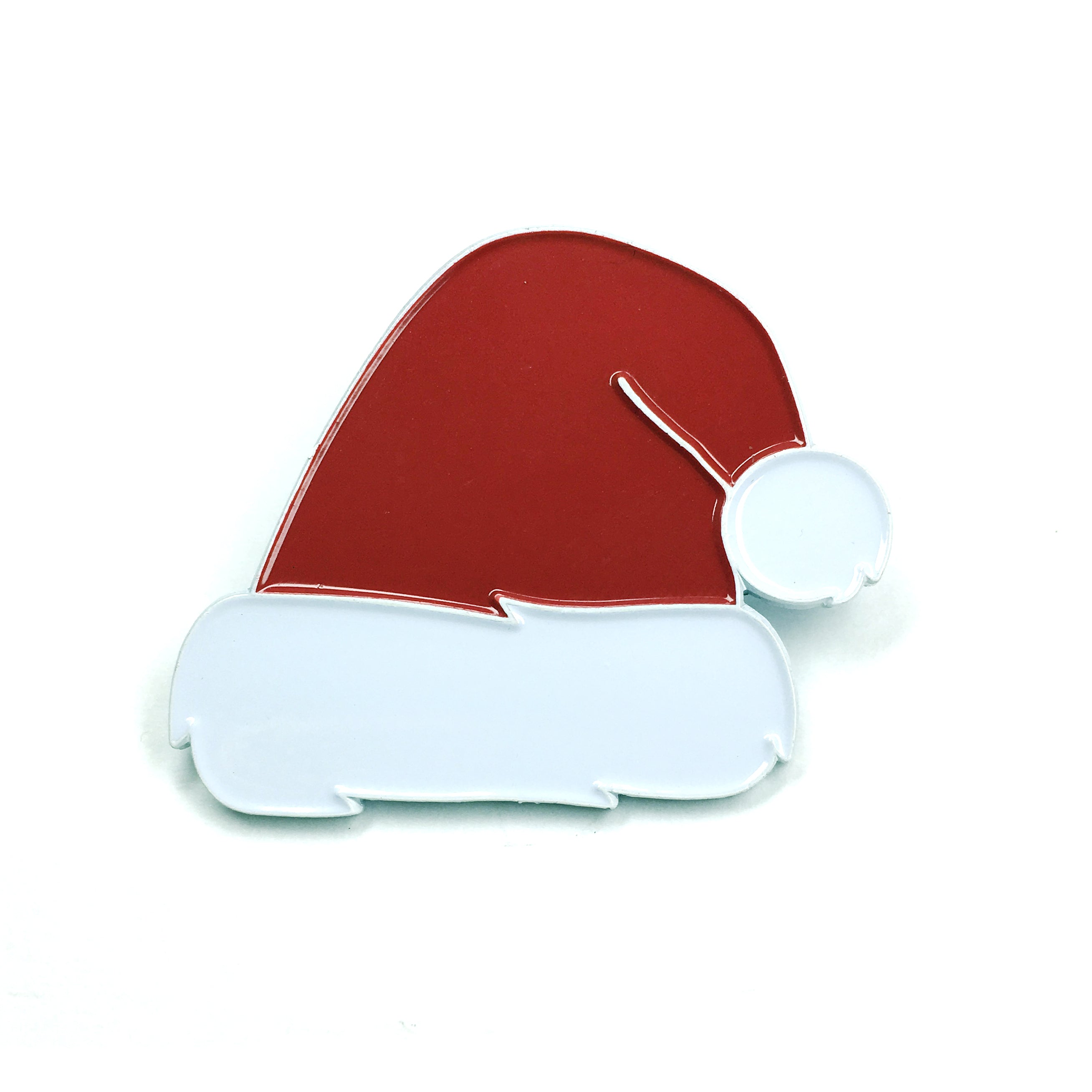 Santa Hat Pin | Embroidered Cap