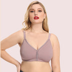 Plus Size Soft Seam Solid Push Up Bralette - Elegant Fit
