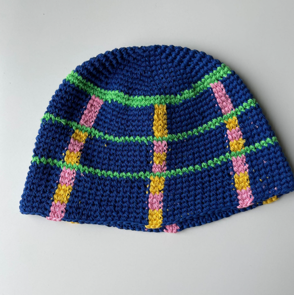 Women's Japanese Stripe Wool Fisherman's Hat | Embroidered Cap
