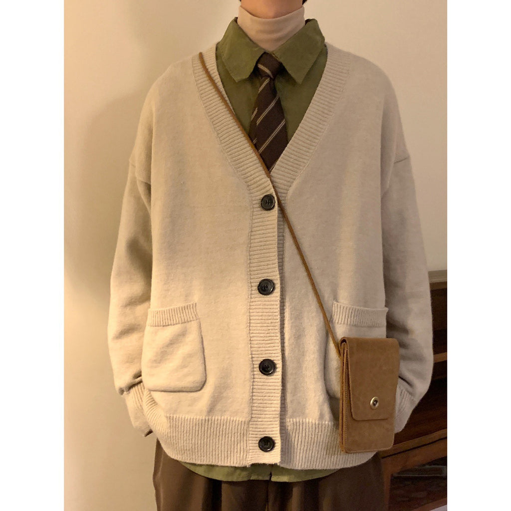 Japanese Knitwear Cardigan Sweater for Men