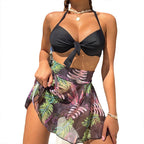 2023 New High-Waisted Color Block Bikini Swimsuit