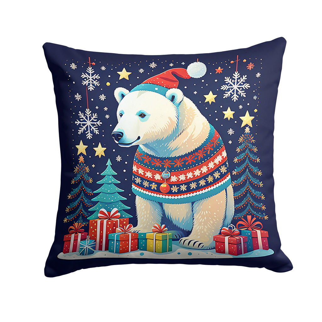 Polar Bear Christmas Throw Pillow