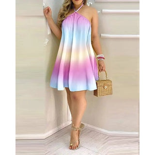 Girls' Summer Beach Off-Shoulder Loose Dress