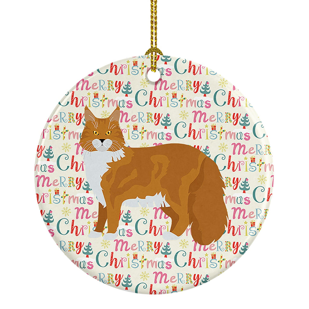 Maine Coon #1 Cat Christmas Ceramic Ornament