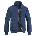 Men's Slim Solid Color Baseball Jersey Jacket