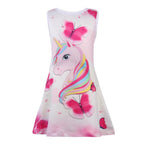 New Summer Cartoon Print Dress for Girls (Princess Style)