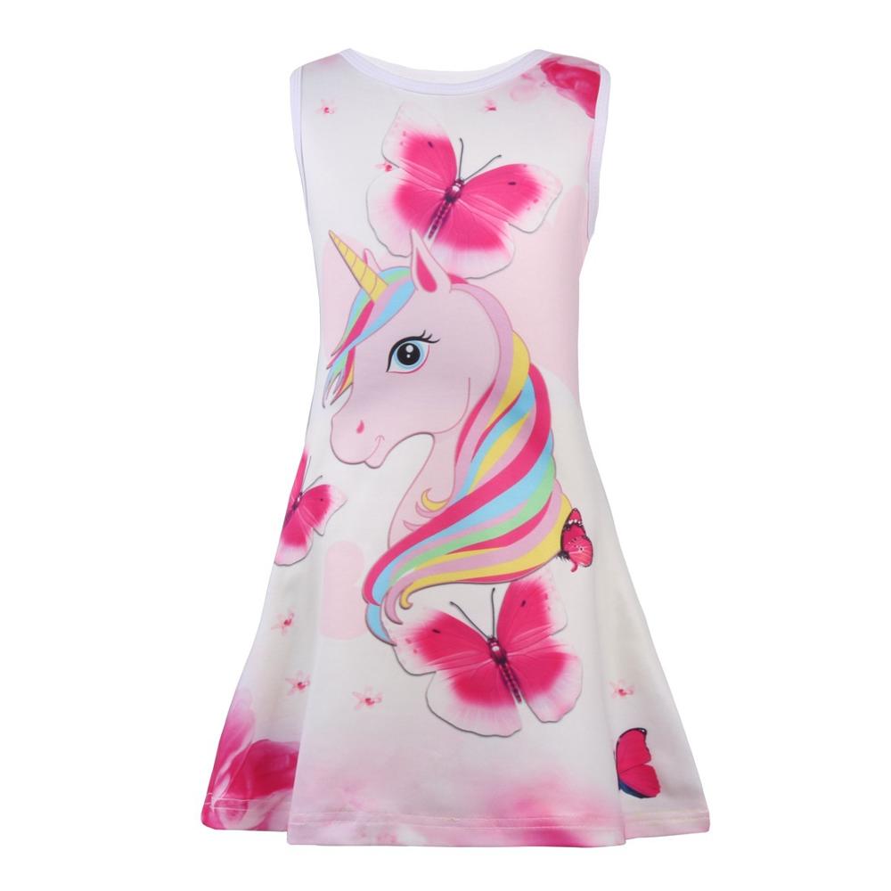 New Summer Cartoon Print Dress for Girls (Princess Style)