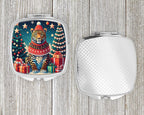 Leopard Christmas Compact Mirror