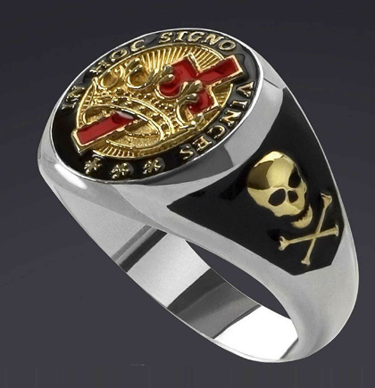 Vintage Stainless Steel Cross Ring