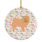 Chow Chow Merry Christmas Ceramic Ornament
