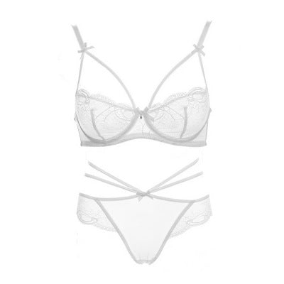 Transparent Lingerie Set with Crossed Straps