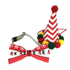New Pet Christmas Ornament with Hat and Bow Tie | Embroidered Cap