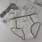 Stylish High-Grade Soft Cotton Lace Mid-Rise Panties