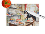 Bernese Mountain Dog Christmas Cookies Glass Cutting Board