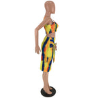 Tie-Dye Camisole and Midi Skirt Set