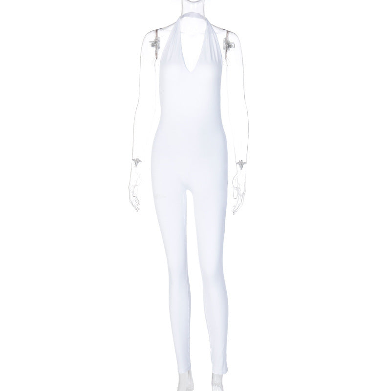 2023 Fall/Winter Women's Backless V-Neck Bodysuit