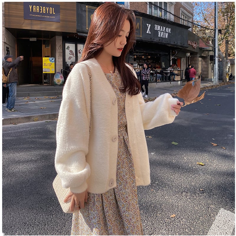 Loose Mink Fleece Sweater Coat for Women