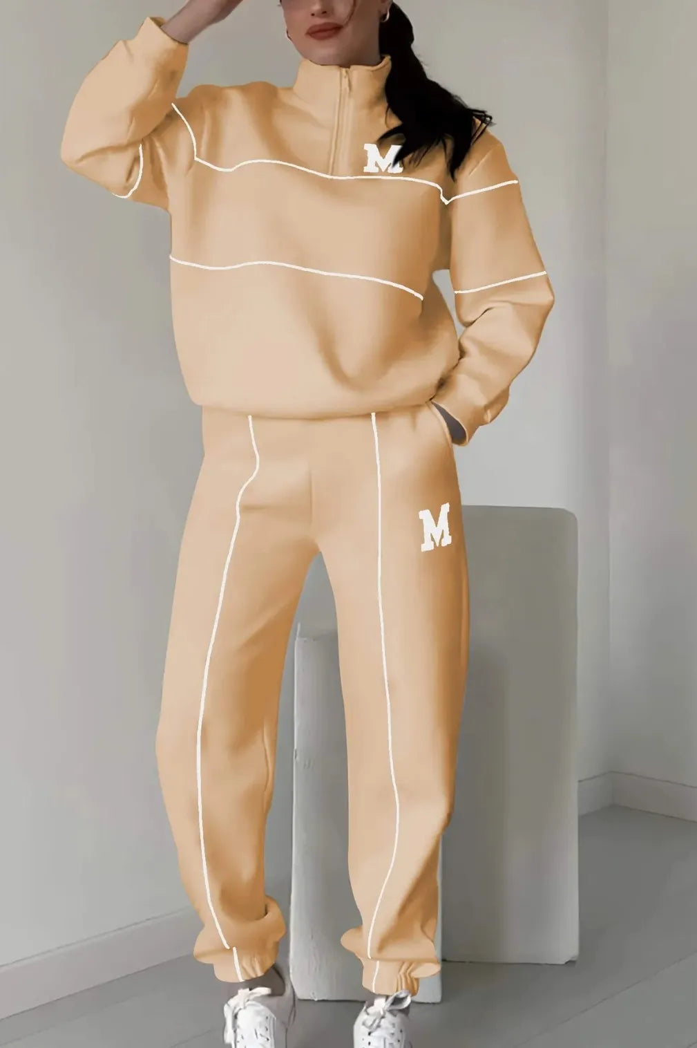 Hoodless Pullover Sweatshirt Sets | Streetwear