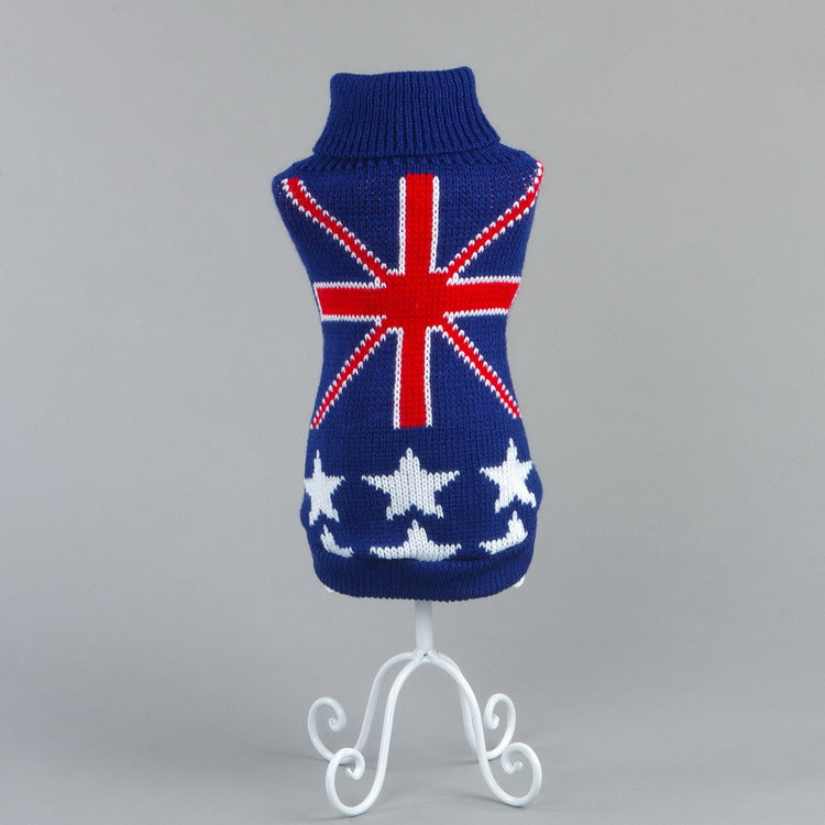 Warm Dog Sweater with Fashionable Print