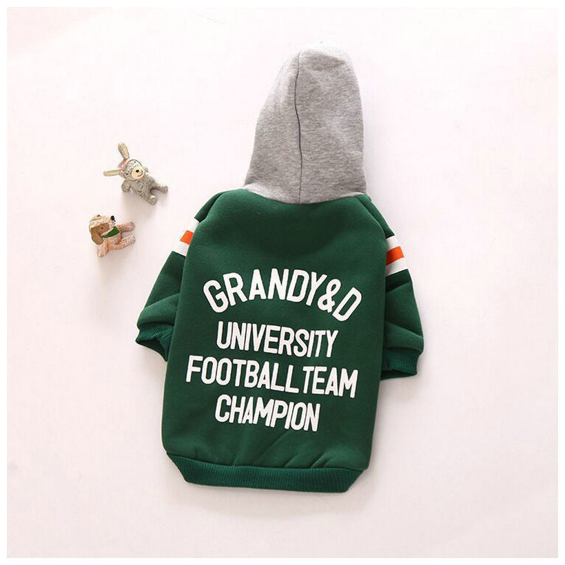Hooded Pullover Letter Jacket for Dogs