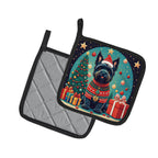 Scottish Terrier Christmas Pair of Pot Holders