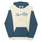 Navy & Off White Two-Toned Tropical Seas Hoodie | Streetwear