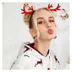 Creative Christmas-Themed Round Earrings for Women