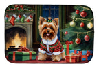 Yorkshire Terrier Cozy Christmas Dish Drying Mat