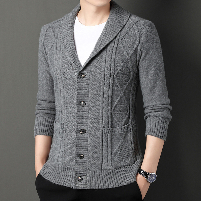 Men's Long Sleeved Knitted Cardigan by Tide Brand