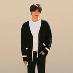 Men's Loose Knit Sweater Coat