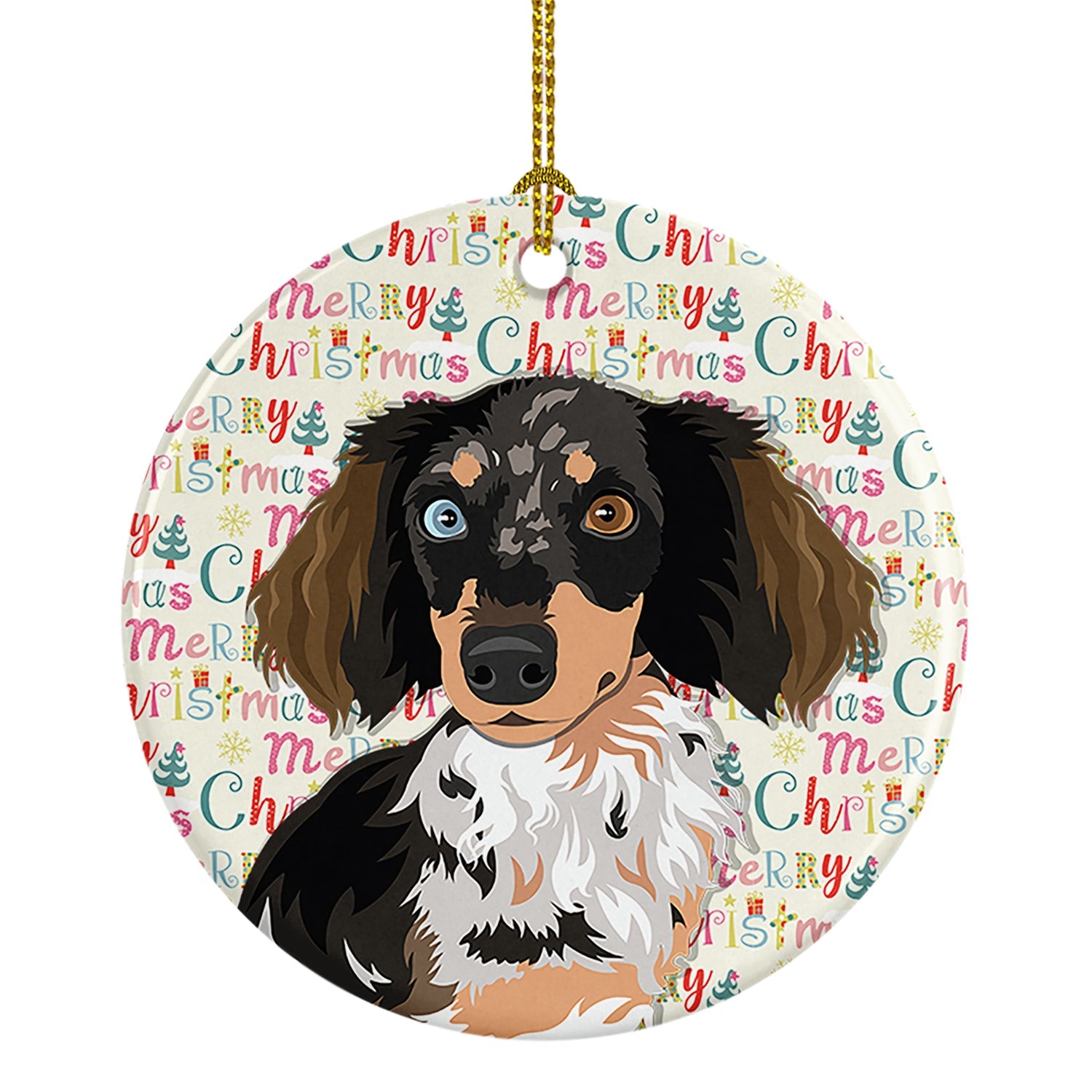 Chihuahua Dapple #1 Christmas Ceramic Ornament