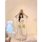 Plus Size Cartoon Cotton Short Sleeve Sleepwear Dress