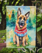 German Shepherd Christmas Garden Flag