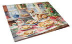 Chihuahua Christmas Cookies Glass Cutting Board