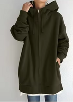 Long Hoodie Fleece Sweater | Streetwear